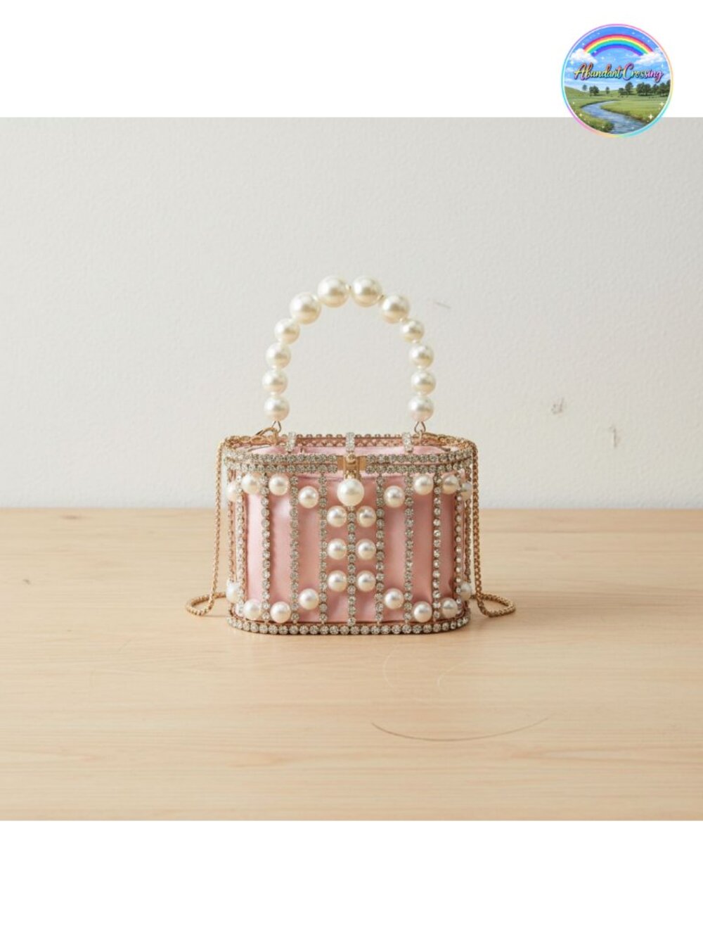 Rhinestone Pearl Evening Clutch Bag